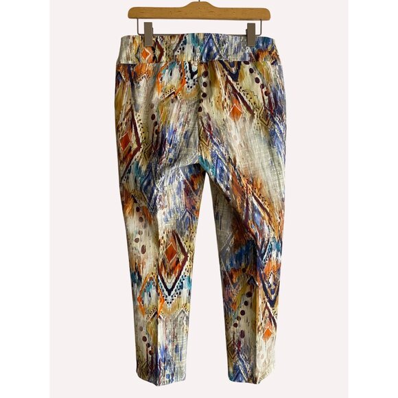 size 8 Lisette L. Montreal multicolored sim fit stretch pants style‎ 12496 - Picture 7 of 7